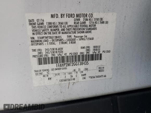 ✅ 2016 Ford Police Interceptor • VIN: 1FAHP2MT2GG138435 • Lot: 44161485. Listed on Copart with 97,497 mi. Free auction sales archive from the USA and detailed vehicle history report at DreamBid. Image 12.