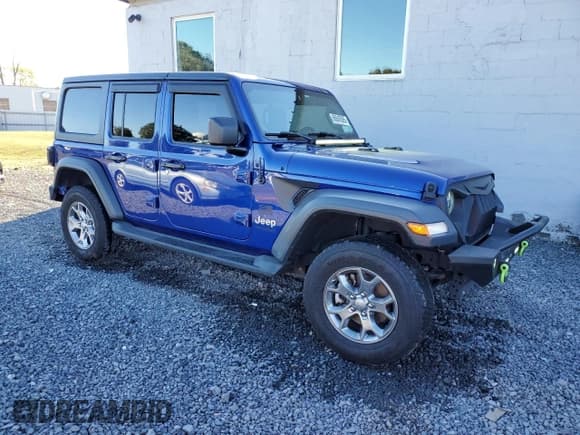✅ 2020 Jeep Wrangler Unlimited Sport • VIN: 1C4HJXDG4LW333870 • Lot: 86645595. Listed on Copart with 87,575 mi. Free auction sales archive from the USA and detailed vehicle history report at DreamBid. Image 4.