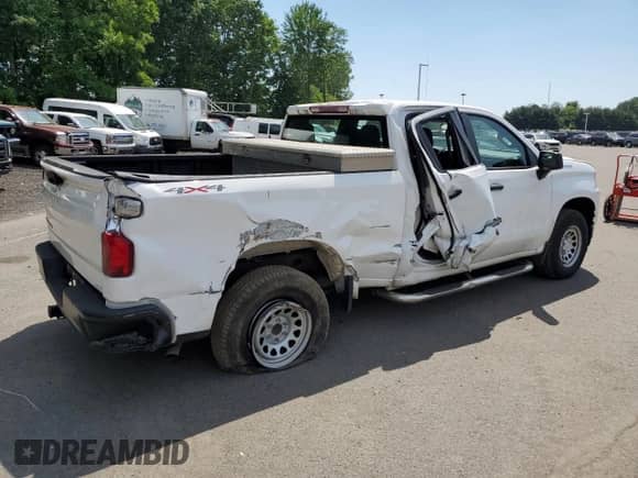 2020 Chevrolet Silverado 1500 Work Truck with VIN 1GCRYAEHXLZ316283, listed as a Copart auction lot 56252084 with Not provided miles and Salvage title. Bid and sale history available at DreamBid. Image 3.
