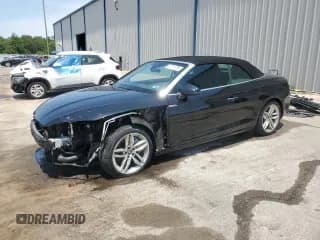 ✅ 2019 Audi A5 Cabriolet Premium • VIN: WAUWNGF55KN003860 • Lot: 57211135. Listed on Copart with 40,023 mi. Free auction sales archive from the USA and detailed vehicle history report at DreamBid. Image 1.