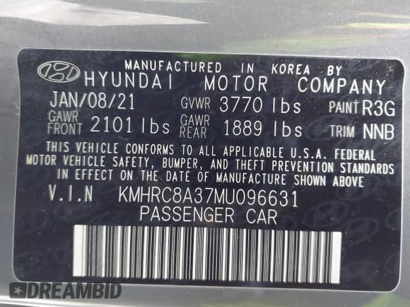 ✅ 2021 Hyundai Venue SEL • VIN: KMHRC8A37MU096631 • Lot: 41513891. Listed on IAAI with 116,299 mi. Free auction sales archive from the USA and detailed vehicle history report at DreamBid. Image 9.