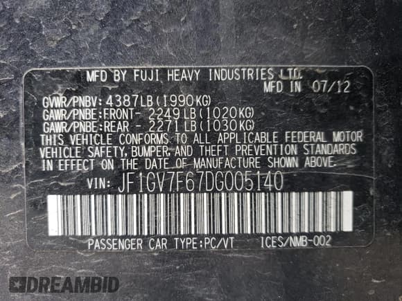 ✅ 2013 Subaru WRX WRX Limited • VIN: JF1GV7F67DG005140 • Lot: 49741445. Wystawiony na Copart z przebiegiem 137 269 mil. Bezpłatny archiwum sprzedaży aukcyjnych z USA i szczegółowy raport historii pojazdu na DreamBid. Zdjęcie 15.