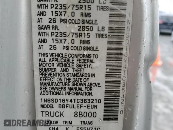 ✅ 1996 Nissan Frontier XE • VIN: 1N6SD16Y4TC363210 • Lot: 52525905. Wystawiony na Copart z przebiegiem 266 007 mil. Bezpłatny archiwum sprzedaży aukcyjnych z USA i szczegółowy raport historii pojazdu na DreamBid. Zdjęcie 12.