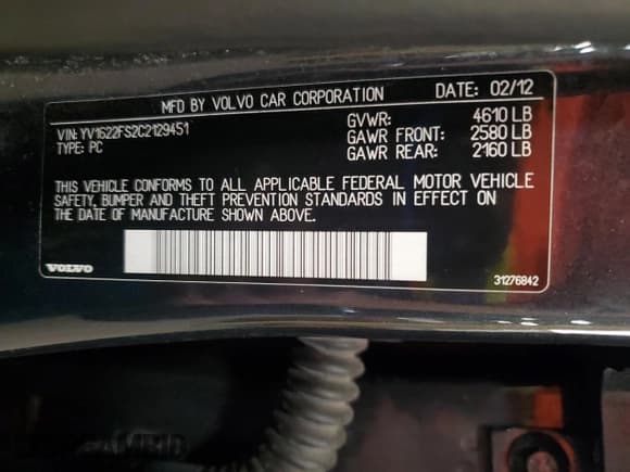 ✅ 2012 Volvo S60 T5 • VIN: YV1622FS2C2129451 • Lot: 92358725. Wystawiony na Copart z przebiegiem 116 601 mil. Bezpłatny archiwum sprzedaży aukcyjnych z USA i szczegółowy raport historii pojazdu na DreamBid. Zdjęcie 13.