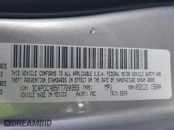 ✅ 2015 Dodge Journey American Value • VIN: 3C4PDCAB5FT720393 • Lot: 43412432. Wystawiony na IAAI z przebiegiem 230 534 mil. Bezpłatny archiwum sprzedaży aukcyjnych z USA i szczegółowy raport historii pojazdu na DreamBid. Zdjęcie 9.