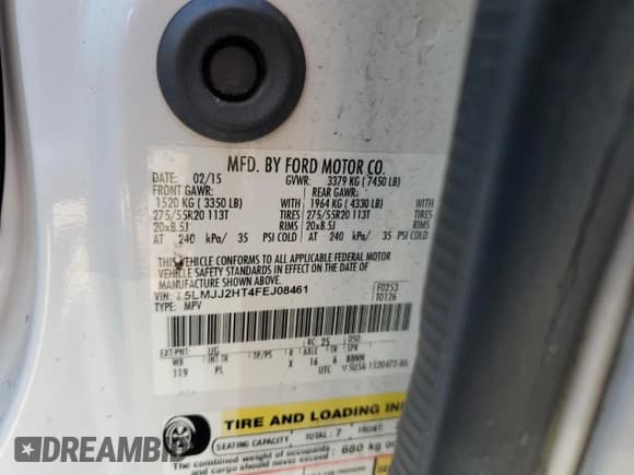 ✅ 2015 Lincoln Navigator • VIN: 5LMJJ2HT4FEJ08461 • Лот: 62295635. Опубликован ранее на Copart с пробегом 151 603 миль. Бесплатный доступ к архиву аукционных продаж из США и подробный отчёт об истории автомобиля на DreamBid. Изображение 14.