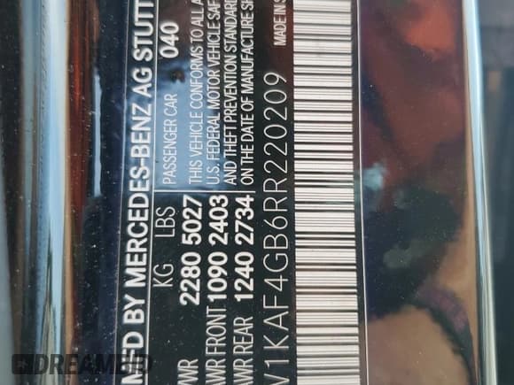 ✅ 2024 Mercedes-Benz C 300 • VIN: W1KAF4GB6RR220209 • Lot: 81543505. Listed on Copart with 13,261 mi. Free auction sales archive from the USA and detailed vehicle history report at DreamBid. Image 12.