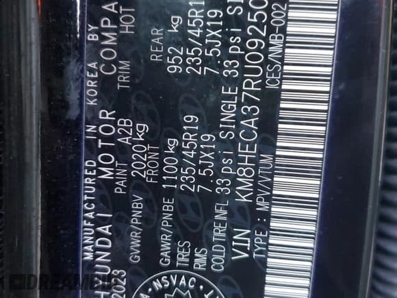 ✅ 2024 Hyundai Kona Limited • VIN: KM8HECA37RU092501 • Лот: 81252695. Опубликован ранее на Copart с пробегом 92 271 миль. Бесплатный доступ к архиву аукционных продаж из США и подробный отчёт об истории автомобиля на DreamBid. Изображение 14.