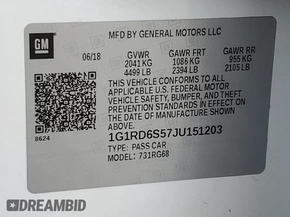 ✅ 2018 Chevrolet Volt Premier • VIN: 1G1RD6S57JU151203 • Lot: 36954314. Wystawiony na Copart z przebiegiem 48 205 mil. Bezpłatny archiwum sprzedaży aukcyjnych z USA i szczegółowy raport historii pojazdu na DreamBid. Zdjęcie 14.