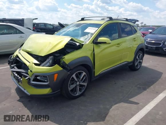 ✅ 2018 Hyundai Kona Ultimate • VIN: KM8K5CA5XJU075963 • Lot: 43262922. Listed on IAAI with 147,899 mi. Free auction sales archive from the USA and detailed vehicle history report at DreamBid. Image 2.