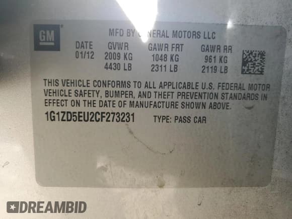 ✅ 2012 Chevrolet Malibu 2LT • VIN: 1G1ZD5EU2CF273231 • Lot: 77072834. Wystawiony na Copart z przebiegiem 214 424 mil. Bezpłatny archiwum sprzedaży aukcyjnych z USA i szczegółowy raport historii pojazdu na DreamBid. Zdjęcie 14.