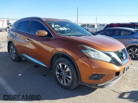 ✅ 2015 Nissan Murano S • VIN: 5N1AZ2MG0FN288591 • Lot: 41331384. Listed on IAAI with 103,723 mi. Free auction sales archive from the USA and detailed vehicle history report at DreamBid. Image 1.