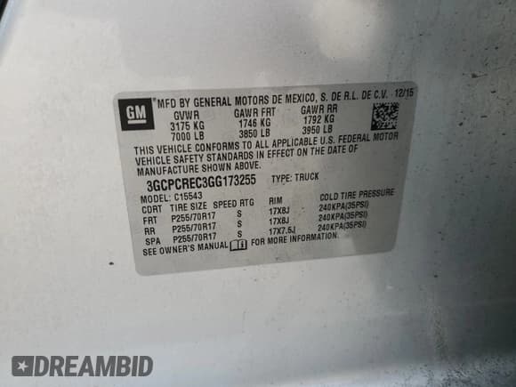 ✅ 2016 Chevrolet Silverado 1500 LT • VIN: 3GCPCREC3GG173255 • Лот: 58051844. Опубликован ранее на Copart с пробегом 138 459 миль. Бесплатный доступ к архиву аукционных продаж из США и подробный отчёт об истории автомобиля на DreamBid. Изображение 14.