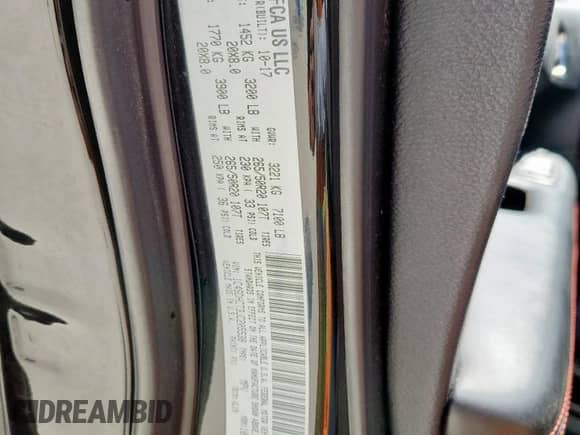 2018 Dodge Durango R/T with VIN 1C4SDHCT3JC205538, listed as a Copart auction lot 82076935 with 91,071 mi miles and Salvage title. Bid and sale history available at DreamBid. Image 14.