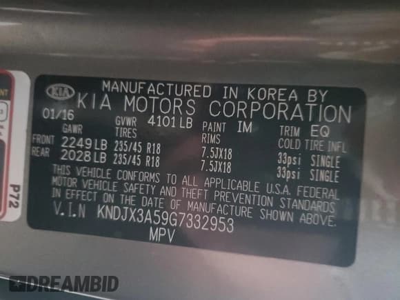 ✅ 2016 Kia Soul + • VIN: KNDJX3A59G7332953 • Лот: 93760475. Опубликован ранее на Copart с пробегом 48 980 миль. Бесплатный доступ к архиву аукционных продаж из США и подробный отчёт об истории автомобиля на DreamBid. Изображение 12.