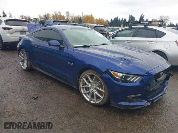 ✅ 2015 Ford Mustang GT Premium • VIN: 1FA6P8CF2F5326713 • Lot: 43554587. Listed on IAAI with 38,460 mi. Free auction sales archive from the USA and detailed vehicle history report at DreamBid. Image 1.