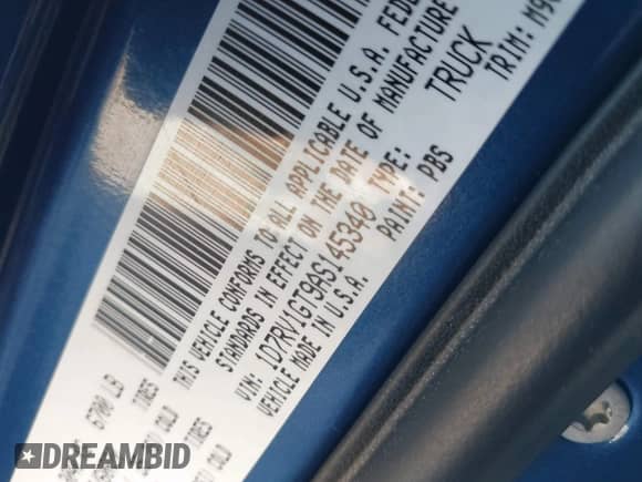 ✅ 2010 Dodge 1500 SLT • VIN: 1D7RV1GT9AS145340 • Lot: 43279282. Listed on IAAI with 248,659 mi. Free auction sales archive from the USA and detailed vehicle history report at DreamBid. Image 9.