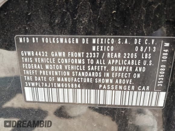 ✅ 2014 Volkswagen Jetta TDI • VIN: 3VWPL7AJ1EM605894 • Lot: 42268917. Wystawiony na IAAI z przebiegiem 77 559 mil. Bezpłatny archiwum sprzedaży aukcyjnych z USA i szczegółowy raport historii pojazdu na DreamBid. Zdjęcie 9.
