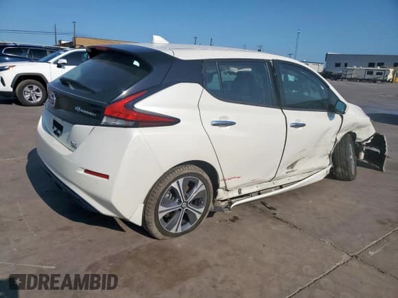 ✅ 2021 Nissan LEAF SV Plus • VIN: 1N4BZ1CVXMC555687 • Lot: 67686855. Listed on Copart with 45,781 mi. Free auction sales archive from the USA and detailed vehicle history report at DreamBid. Image 3.