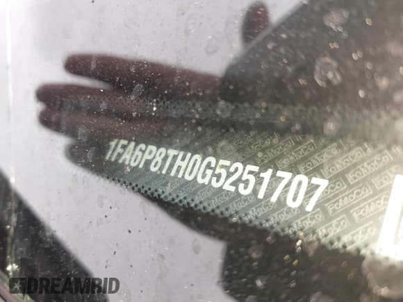 ✅ 2016 Ford Mustang EcoBoost • VIN: 1FA6P8TH0G5251707 • Lot: 43239421. Listed on IAAI with 101,533 mi. Free auction sales archive from the USA and detailed vehicle history report at DreamBid. Image 9.