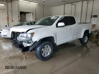 2019 Chevrolet Colorado 2WD Work Truck with VIN 1GCHSBEN5K1136649, listed as a Copart auction lot 55290295 with 45,689 mi miles and Salvage title. Bid and sale history available at DreamBid. Image 1.