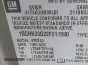 ✅ 2002 Chevrolet Silverado 2500HD LS • VIN: 1GCHK23G22F211590 • Лот: 42109954. Опубликован ранее на IAAI с пробегом 31 098 миль. Бесплатный доступ к архиву аукционных продаж из США и подробный отчёт об истории автомобиля на DreamBid. Изображение 9.