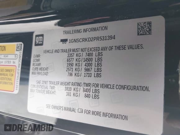 ✅ 2023 Chevrolet Tahoe RST • VIN: 1GNSCRKD2PR531394 • Lot: 42147801. Wystawiony na IAAI z przebiegiem 23 423 mil. Bezpłatny archiwum sprzedaży aukcyjnych z USA i szczegółowy raport historii pojazdu na DreamBid. Zdjęcie 9.