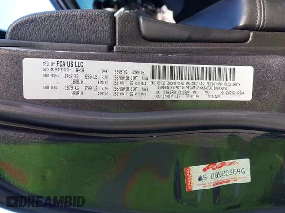 ✅ 2020 Jeep Grand Cherokee Limited • VIN: 1C4RJFBG4LC112322 • Lot: 43352204. Listed on IAAI with 81,215 mi. Free auction sales archive from the USA and detailed vehicle history report at DreamBid. Image 9.