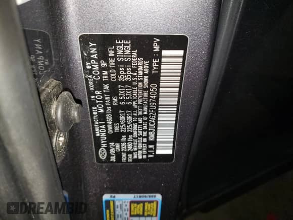 2015 Hyundai Tucson SE z VIN KM8JUCAG2FU974050, wystawiony jako Copart lot #72757682 z przebiegiem 111 832 mil mil oraz . Historia ofert i sprzedaży dostępna na DreamBid. Obrazek 15.