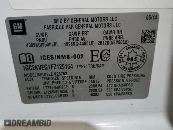 ✅ 2015 Chevrolet Silverado 2500HD LT • VIN: 1GC2KVEG1FZ129164 • Lot: 71814455. Wystawiony na Copart z przebiegiem 109 395 mil. Bezpłatny archiwum sprzedaży aukcyjnych z USA i szczegółowy raport historii pojazdu na DreamBid. Zdjęcie 13.