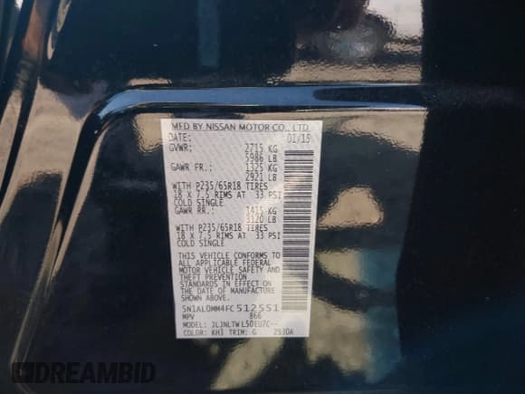 ✅ 2015 Infiniti QX60 • VIN: 5N1AL0MM4FC512551 • Lot: 42336601. Wystawiony na IAAI z przebiegiem 156 061 mil. Bezpłatny archiwum sprzedaży aukcyjnych z USA i szczegółowy raport historii pojazdu na DreamBid. Zdjęcie 9.