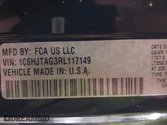 ✅ 2024 Jeep Gladiator Willys • VIN: 1C6HJTAG3RL117149 • Лот: 41739320. Опубликован ранее на IAAI с пробегом 6 073 миль. Бесплатный доступ к архиву аукционных продаж из США и подробный отчёт об истории автомобиля на DreamBid. Изображение 9.