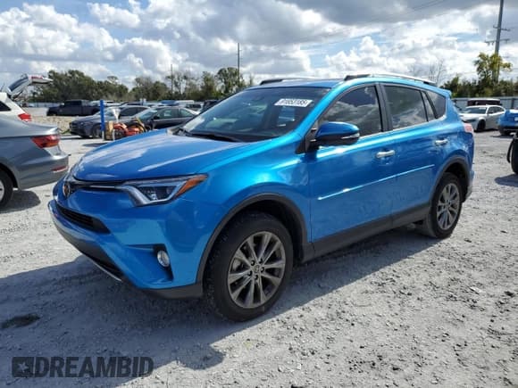 ✅ 2018 Toyota RAV4 Limited • VIN: JTMYFREV4JJ201504 • Lot: 91853185. Listed on Copart with 32,997 mi. Free auction sales archive from the USA and detailed vehicle history report at DreamBid. Image 1.