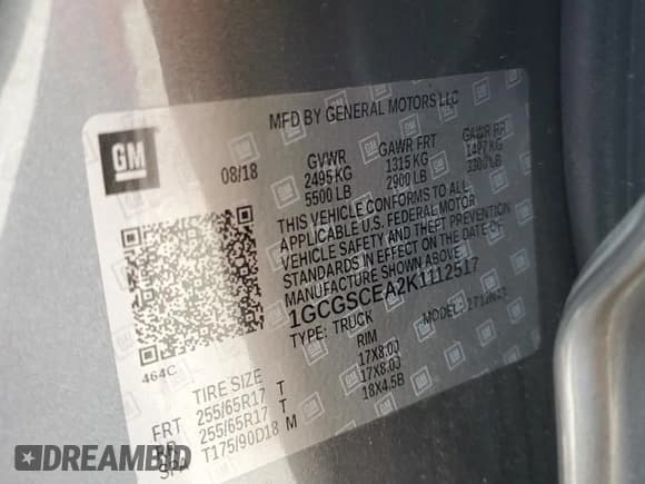 ✅ 2019 Chevrolet Colorado 2WD LT • VIN: 1GCGSCEA2K1112517 • Lot: 69280965. Listed on Copart with 67,452 mi. Free auction sales archive from the USA and detailed vehicle history report at DreamBid. Image 12.