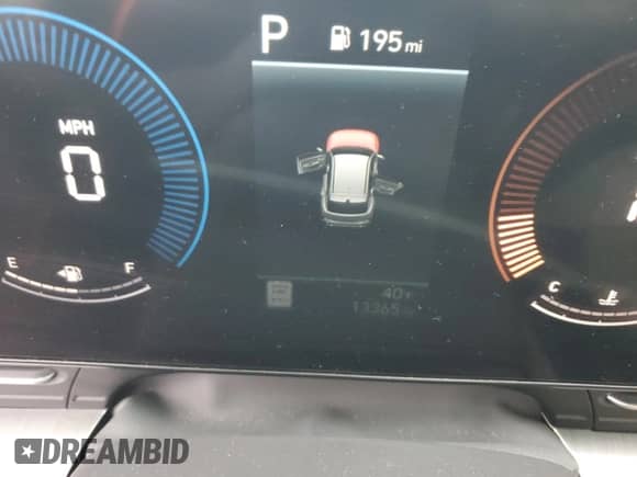 2024 Hyundai Kona SEL with VIN KM8HBCAB0RU071005, listed as a Copart auction lot 43392475 with 13,365 mi miles and Salvage title. Bid and sale history available at DreamBid. Image 9.