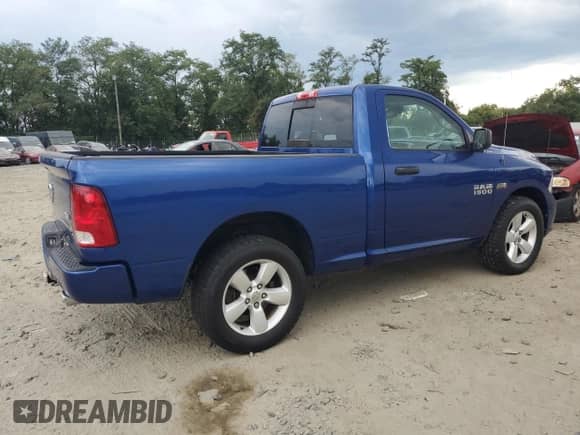 2016 Ram 1500 Express with VIN 3C6JR7AT7GG113730, listed as a Copart auction lot 71234145 with 45,902 mi miles and Salvage title. Bid and sale history available at DreamBid. Image 3.