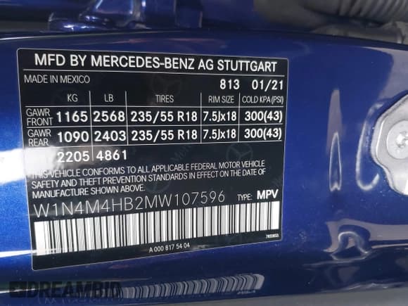 ✅ 2021 Mercedes-Benz GLB 250 • VIN: W1N4M4HB2MW107596 • Лот: 42537065. Опубликован ранее на IAAI с пробегом 39 993 миль. Бесплатный доступ к архиву аукционных продаж из США и подробный отчёт об истории автомобиля на DreamBid. Изображение 9.