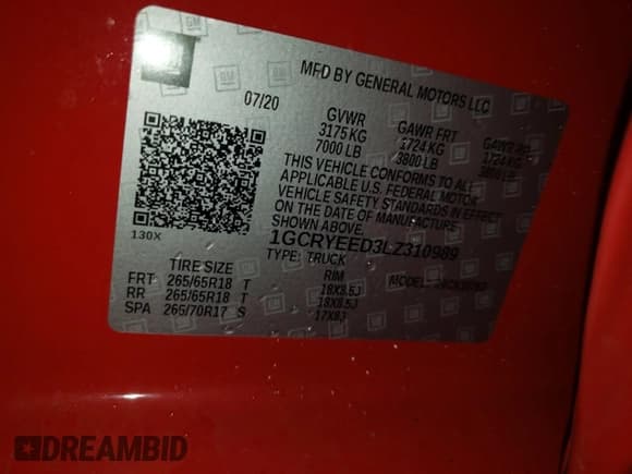 ✅ 2020 Chevrolet Silverado 1500 RST • VIN: 1GCRYEED3LZ310989 • Lot: 57786245. Listed on Copart with 35,343 mi. Free auction sales archive from the USA and detailed vehicle history report at DreamBid. Image 12.