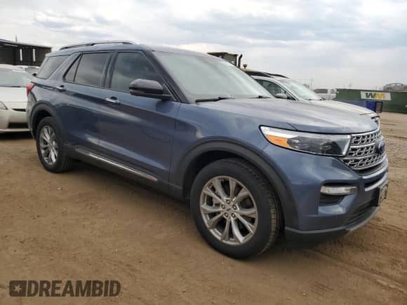 2021 Ford Explorer Limited with VIN 1FMSK8FH0MGB43876, listed as a Copart auction lot 68814815 with 39,464 mi miles and Salvage title. Bid and sale history available at DreamBid. Image 4.