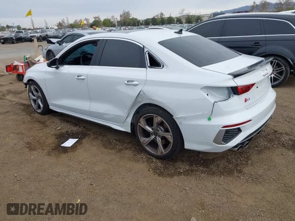 ✅ 2023 Audi S3 • VIN: WAUG3DGY7PA105256 • Lot: 40946651. Listed on IAAI with 18,188 mi. Free auction sales archive from the USA and detailed vehicle history report at DreamBid. Image 3.