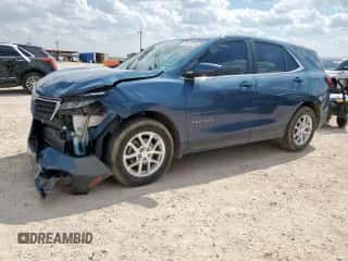 2024 Chevrolet Equinox LT z VIN 3GNAXKEG7RL198715, wystawiony jako Copart lot #70474235 z przebiegiem 26 270 mil mil oraz Szkoda całkowita • Salvage title. Historia ofert i sprzedaży dostępna na DreamBid. Obrazek 1.