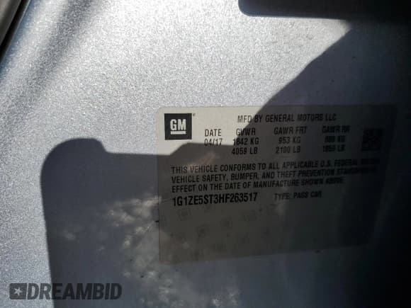 ✅ 2017 Chevrolet Malibu LT • VIN: 1G1ZE5ST3HF263517 • Лот: 89451795. Опубликован ранее на Copart с пробегом 87 311 миль. Бесплатный доступ к архиву аукционных продаж из США и подробный отчёт об истории автомобиля на DreamBid. Изображение 12.