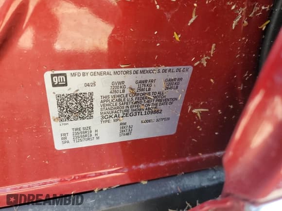 ✅ 2026 GMC Terrain AWD Denali • VIN: 3GKALZEG3TL109862 • Lot: 64975555. Listed on Copart with Not provided. Free auction sales archive from the USA and detailed vehicle history report at DreamBid. Image 13.