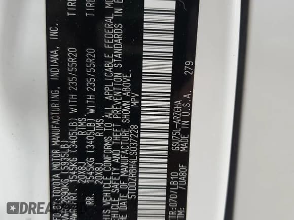 ✅ 2020 Toyota Highlander Limited • VIN: 5TDDZRBH4LS037228 • Lot: 60340345. Wystawiony na Copart z przebiegiem 66 248 mil. Bezpłatny archiwum sprzedaży aukcyjnych z USA i szczegółowy raport historii pojazdu na DreamBid. Zdjęcie 13.