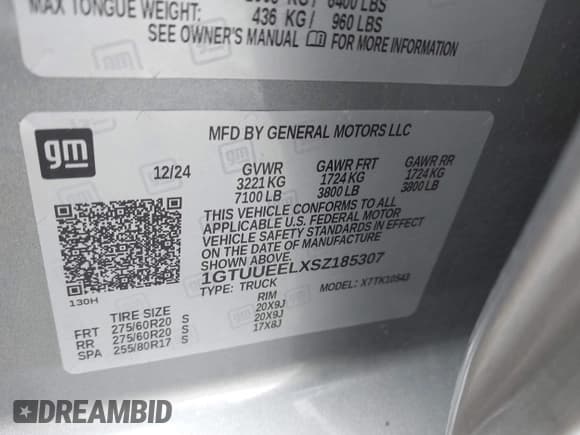 ✅ 2025 GMC Sierra 1500 AT4 • VIN: 1GTUUEELXSZ185307 • Лот: 42321389. Опубликован ранее на IAAI с пробегом 10 311 миль. Бесплатный доступ к архиву аукционных продаж из США и подробный отчёт об истории автомобиля на DreamBid. Изображение 9.