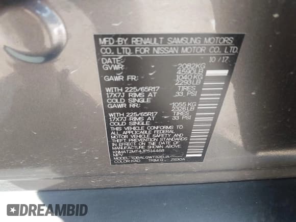 ✅ 2018 Nissan Rogue SV • VIN: KNMAT2MT4JP514468 • Лот: 43257718. Опубликован ранее на IAAI с пробегом 141 409 миль. Бесплатный доступ к архиву аукционных продаж из США и подробный отчёт об истории автомобиля на DreamBid. Изображение 9.