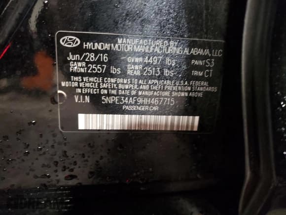 ✅ 2017 Hyundai Sonata Sport • VIN: 5NPE34AF9HH467715 • Лот: 70413382. Опубликован ранее на Copart с пробегом 62 808 миль. Бесплатный доступ к архиву аукционных продаж из США и подробный отчёт об истории автомобиля на DreamBid. Изображение 13.