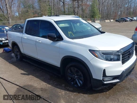 ✅ 2022 Honda Ridgeline Sport • VIN: 5FPYK3F12NB009135 • Lot: 41705000. Listed on IAAI with 50,551 mi. Free auction sales archive from the USA and detailed vehicle history report at DreamBid. Image 1.