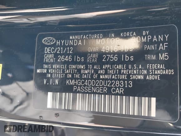 ✅ 2013 Hyundai Genesis 3.8L • VIN: KMHGC4DD2DU228313 • Лот: 42173874. Опубликован ранее на IAAI с пробегом 101 504 миль. Бесплатный доступ к архиву аукционных продаж из США и подробный отчёт об истории автомобиля на DreamBid. Изображение 9.