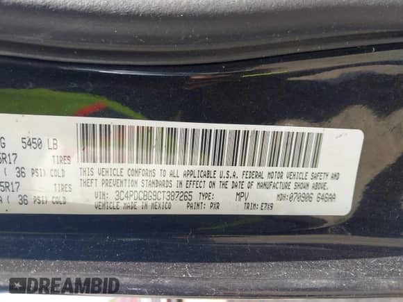 2012 Dodge Journey SXT с VIN 3C4PDCBG9CT387265, выставлен на аукционе IAAI как лот 43127294 с пробегом Не указан миль и . История ставок и продаж доступна на DreamBid. Изображение 9.